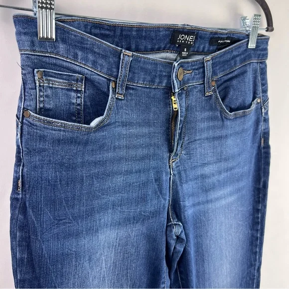 Jones New York Madison Skinny Jeans Blue Denim Mid Rise Stretch Size 6 - Picture 3 of 10